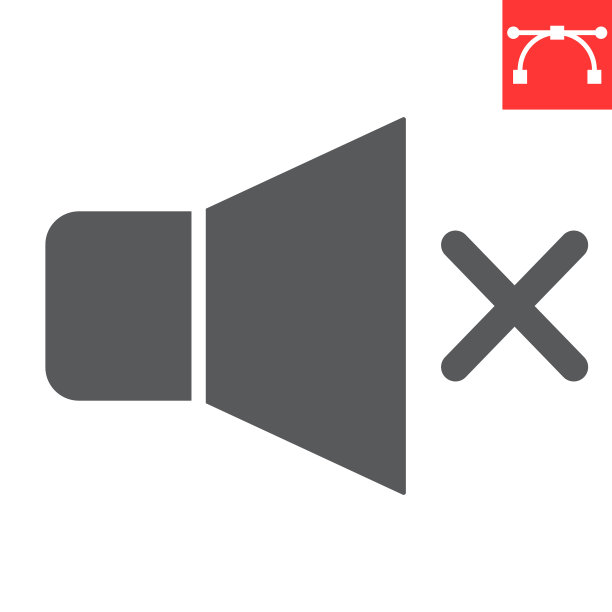 静音字形图标用户界面和按钮沉默符号图片下载