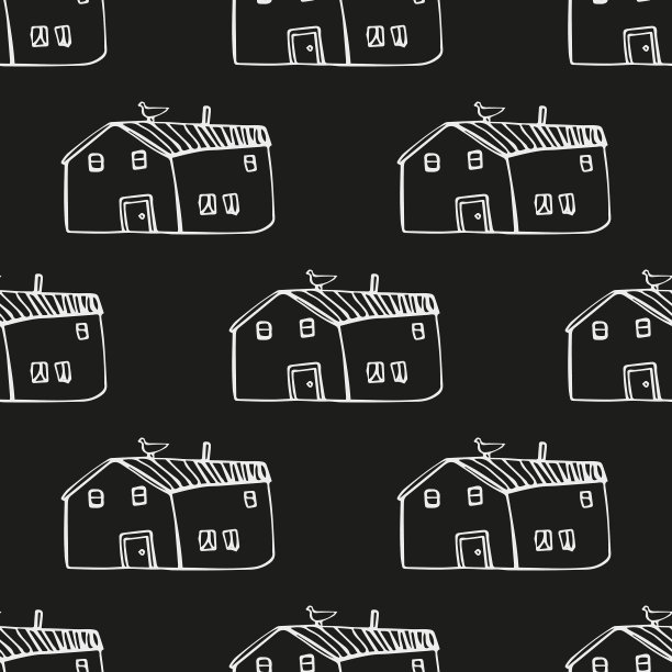 无缝模式与房屋图片下载