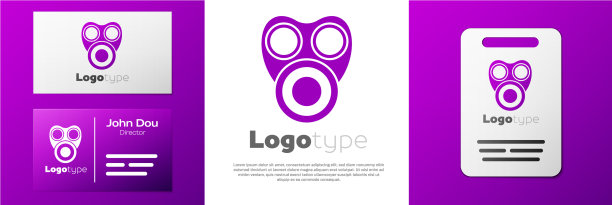 标识型防毒面具图标隔离在白色图片下载