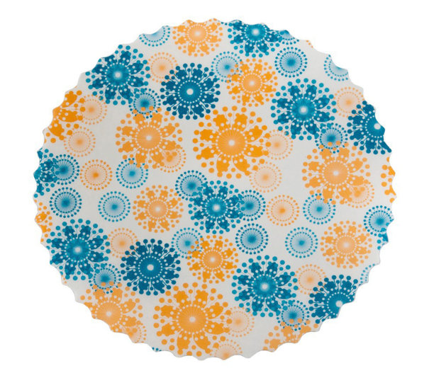 有烟花图案的圆纸糖果餐巾图片下载