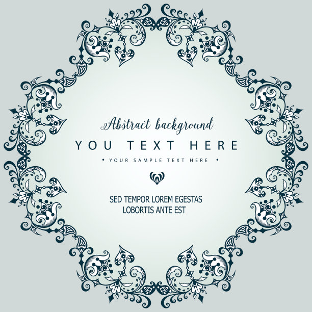 装饰性自然vintage border图片下载