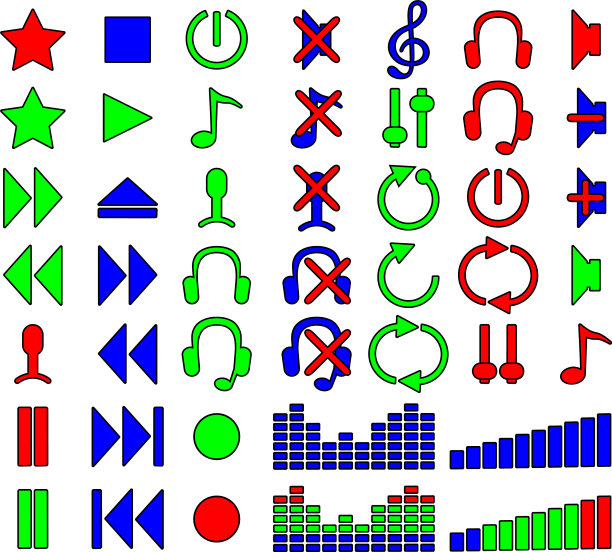 多媒体图标图片下载