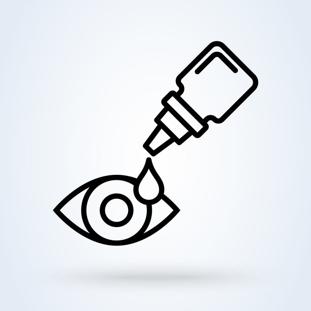 眼药水图标在线设计风格孤立上图片下载