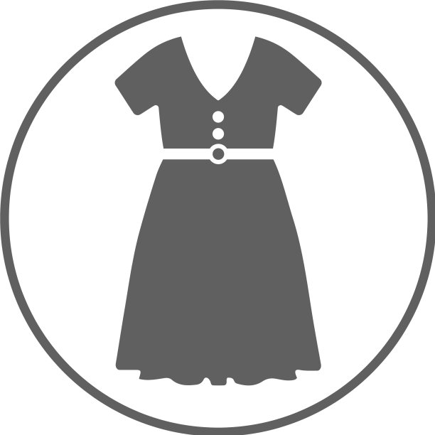 妇女服装灰色女孩服装图标图片下载