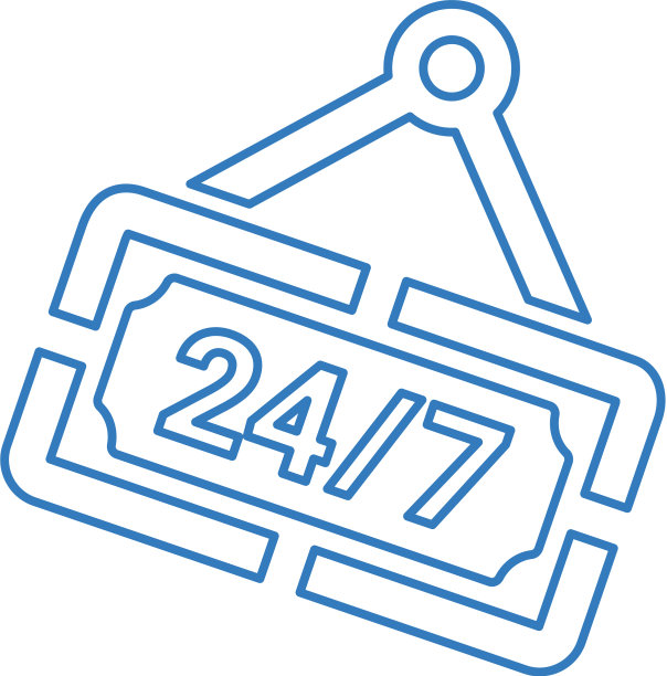 247开放标志24小时7天服务专线图片下载
