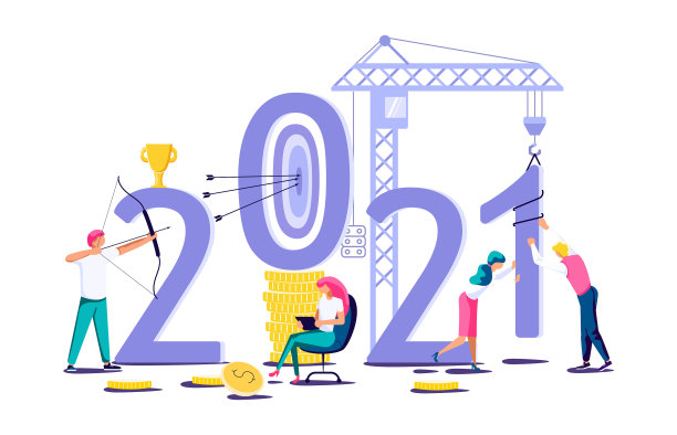 2021年旗帜模板图片下载