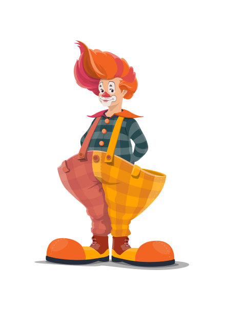 穿着大裤子的马戏团小丑图片下载