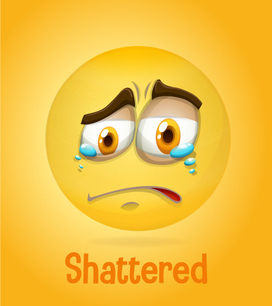 碎脸表情和描述图片下载