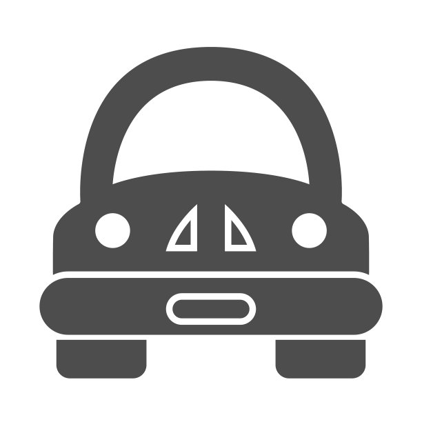 玩具车固体图标儿童玩具概念有趣的车图片下载