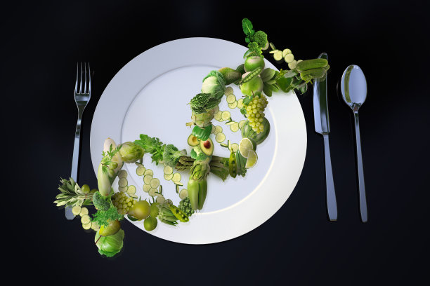 由新鲜水果和蔬菜制成的DNA链，为健康生活提供随时食用的营养基因学食品概念图片下载