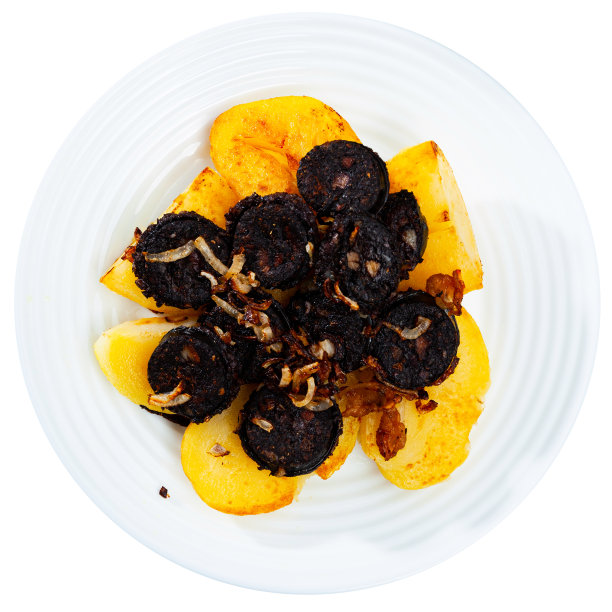 血肠配土豆和洋葱图片下载