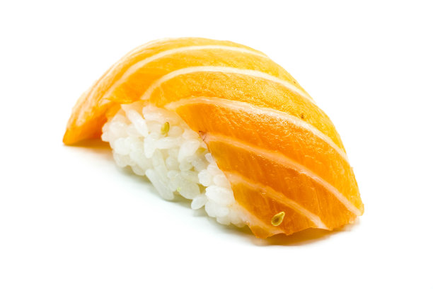 三文鱼寿司手握寿司孤立在白色背景图片下载