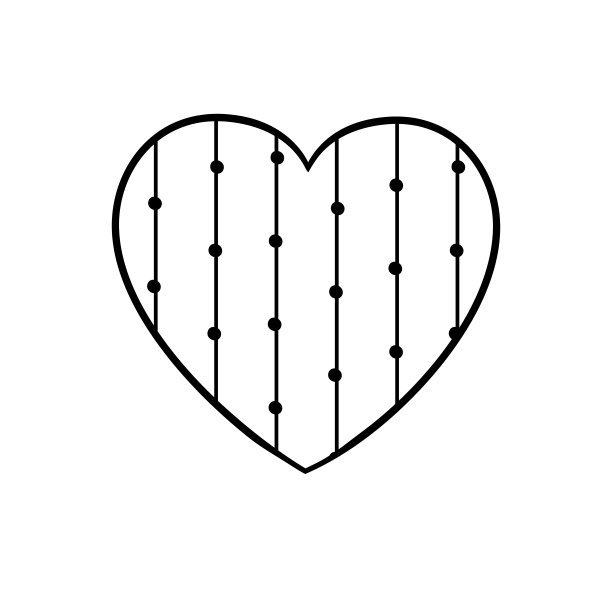 可爱的手绘心。浪漫是爱情和幸福的象征。矢量插图涂鸦风格图片下载