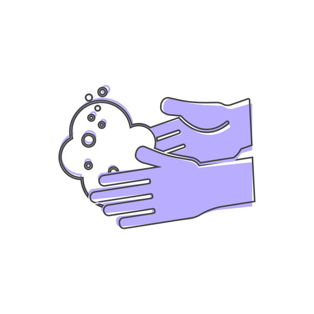 洗手矢量图标。卫生符号卡通风格的白色孤立的背景。图片下载