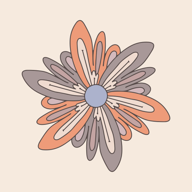 矢量叶和花，在白色背景上抽象的形状。线条画的风格和颜色。现代手绘矢量插图邀请在温和的植物风格。连续线的概念图片下载