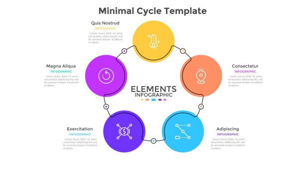 现代信息图向量模板图片下载