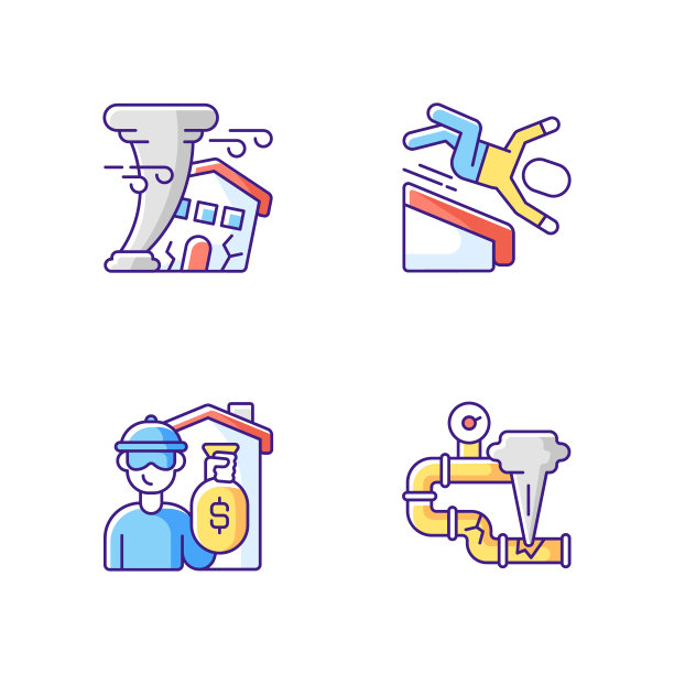 减少危险风险RGB颜色图标设置图片下载