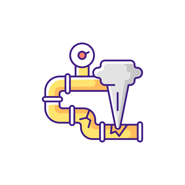 气体泄漏RGB颜色图标图片下载