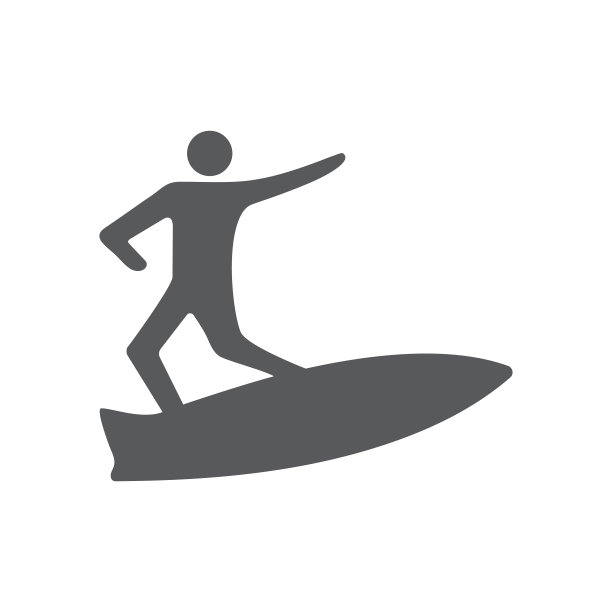 冲浪图标设计模板矢量孤立插图图片下载