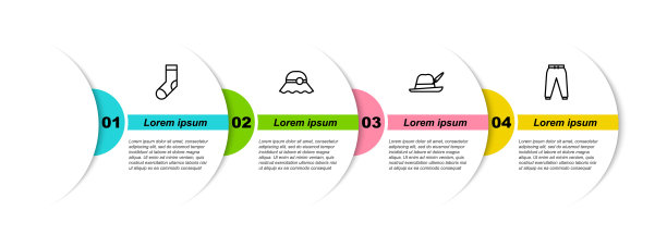 Set line Socks, Elegant women hat, Oktoberfest and Sport pants。业务信息模板。向量图片下载