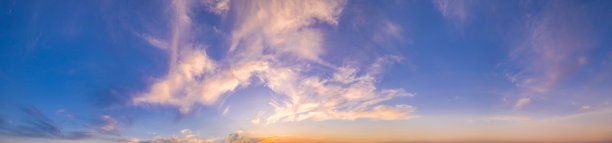 天空中美丽的云彩和晚霞图片下载