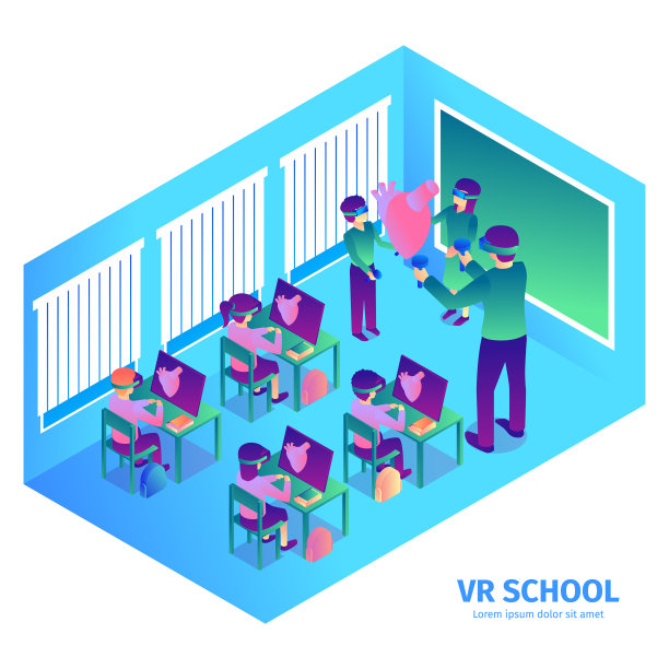 VR学校课堂构成图片下载