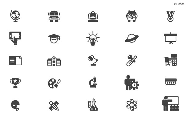 教育和学校相关的矢量图标股票插图图标，教育，大学，学习图片下载