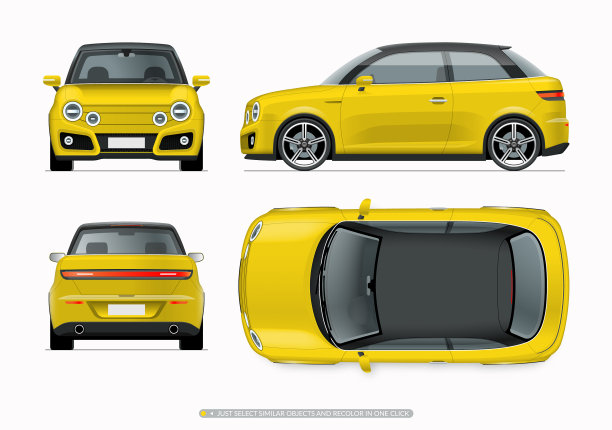 现代紧凑型城市汽车模型图片下载