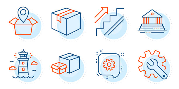 法院大楼包裹及包裹位置图标图片下载