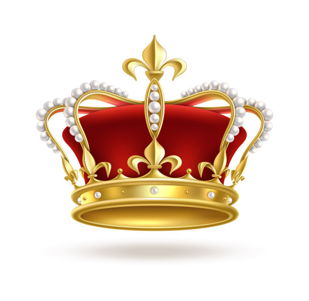 逼真的黄金皇冠3d优雅的女王或图片下载