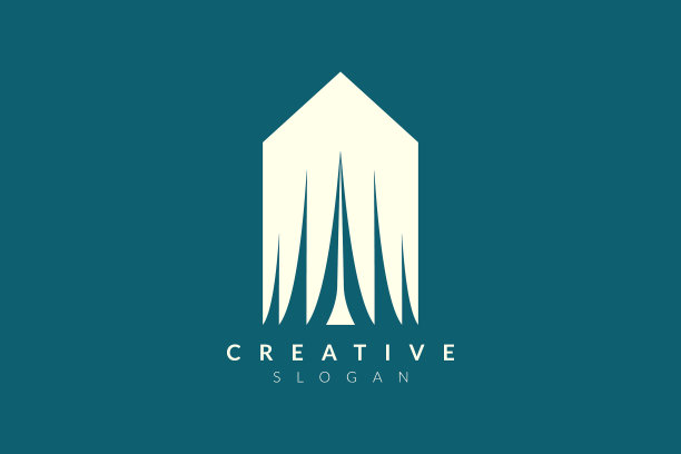 典雅时尚的帐篷风格标志设计图片下载