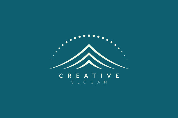 标志设计结合了环山和太阳图片下载