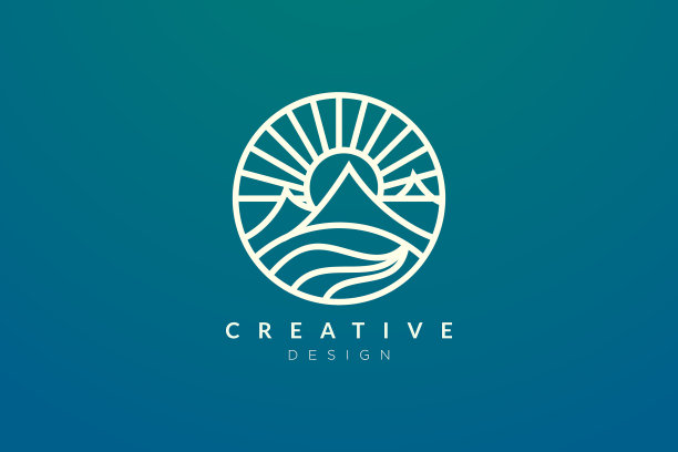 结合圆形物体的标志设计图片下载