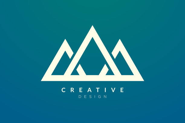 三角形山形标志设计简约图片下载