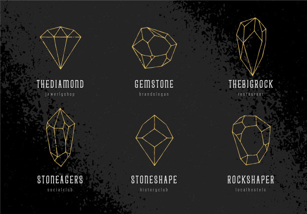 水晶标志模板集图片下载