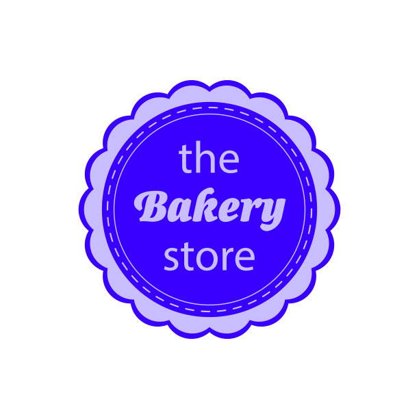 蓝色圆标签图片下载