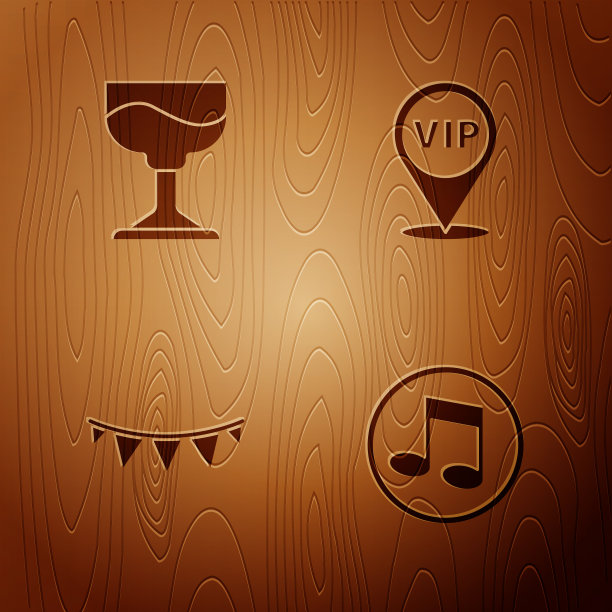 谱曲音符调鸡尾酒狂欢节花环图片下载