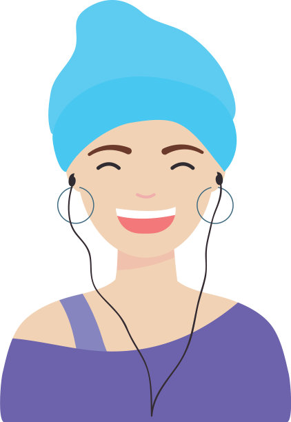 多元化的人概念卡通女孩微笑和图片下载