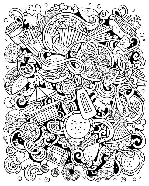 快餐手绘涂鸦图片下载