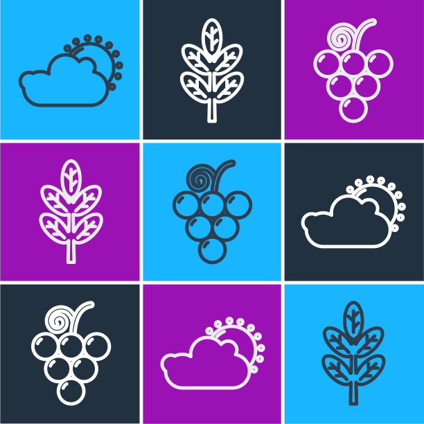 设线日和云天气葡萄果和图片下载