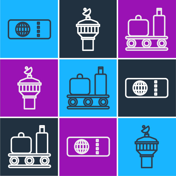 设航线机票机场输送带图片下载