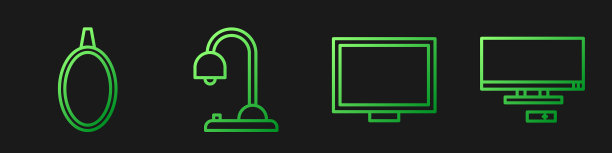 在镜面桌上设置线条相框图片下载