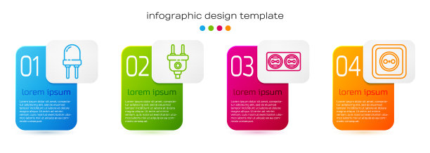 设线发光二极管电插头图片下载
