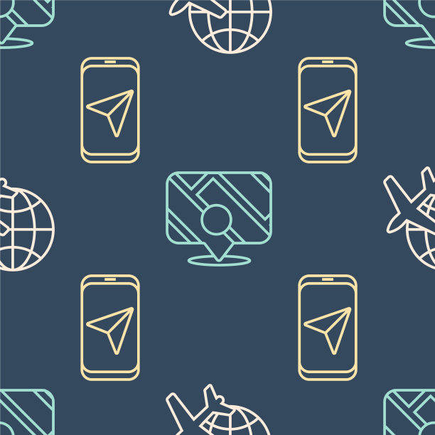 设置线地球仪与飞行飞机城市地图图片下载