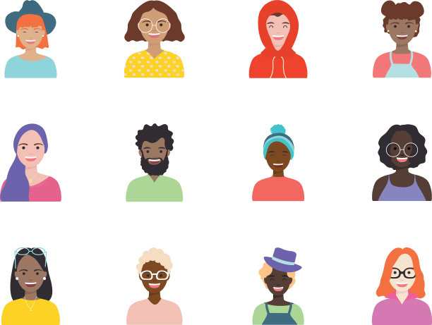 非洲裔女性和多元化人士的形象一成不变图片下载