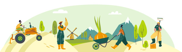 有机农业种植和农业工人的种植图片下载