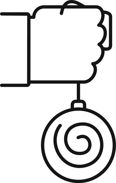 精神催眠钟摆图标轮廓风格图片下载