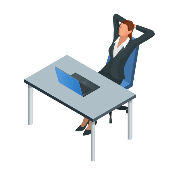 等距女商人孤立写图片下载