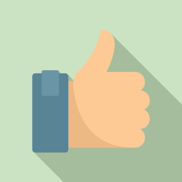 卓越的拇指图标扁平化风格图片下载