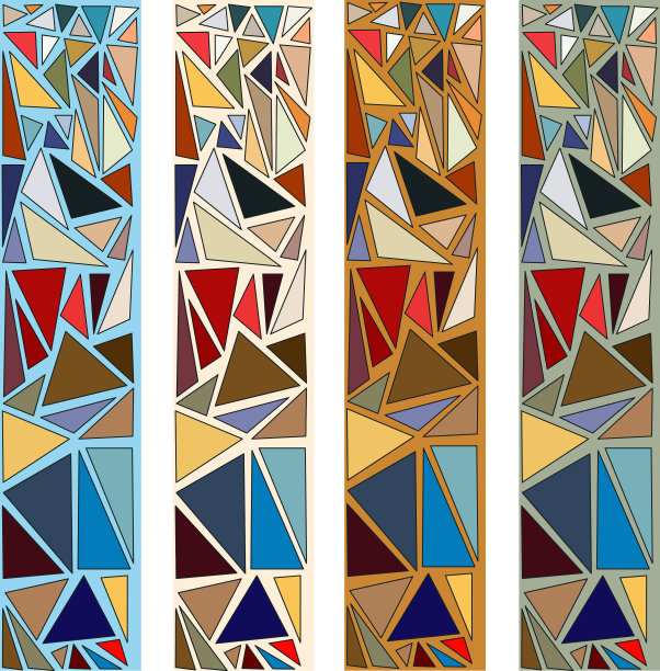 马赛克矩形图案孤立在白色图片下载